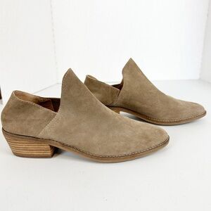Lucky Brand Leather Cedar Fausst Wood Heel Bootie